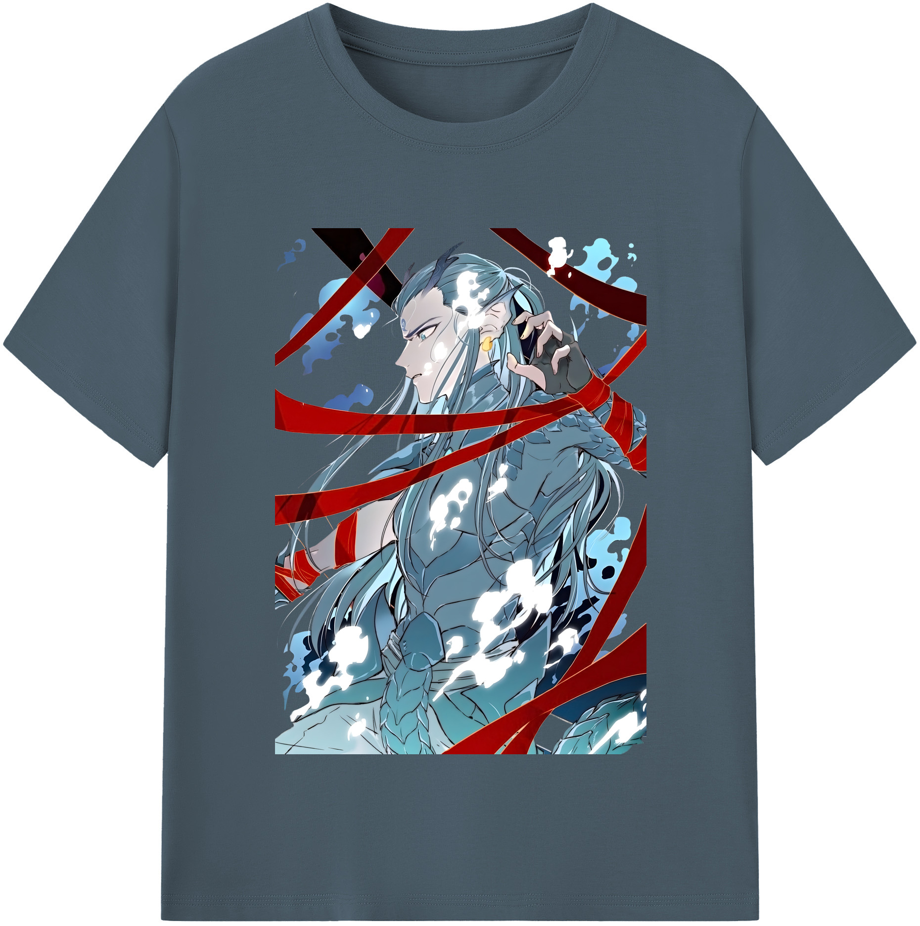 （画像用） Ne Zha 2 ナタ 魔童の大暴れ 綿100％半袖Tシャツ（フロントプリント）